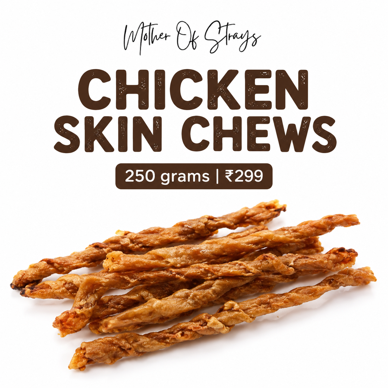 Chicken Skin Chewies (250g)