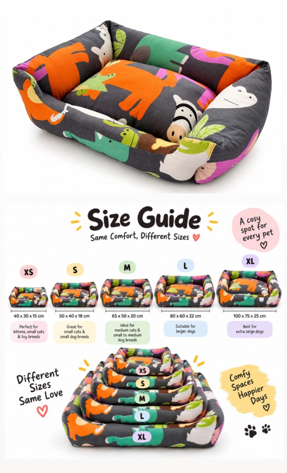 Premium Bed for Dogs & Cats